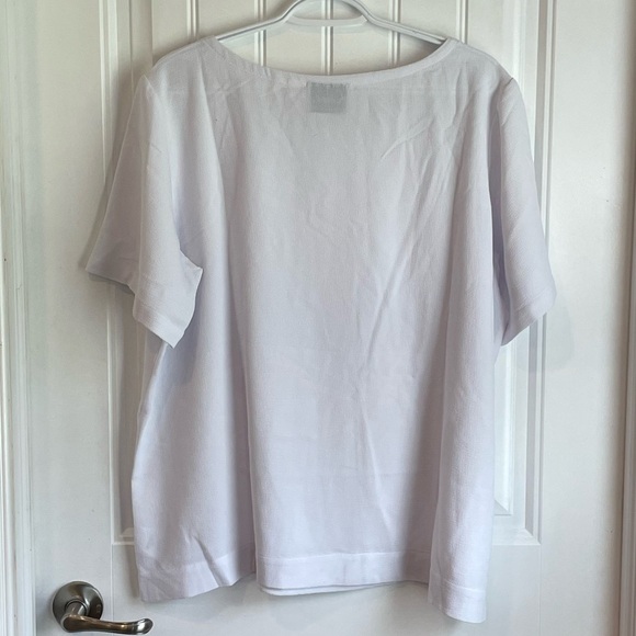 𝅺LÍNEA by Louis Dell’ Olio XL White blouse QVC purchase - Picture 5 of 6